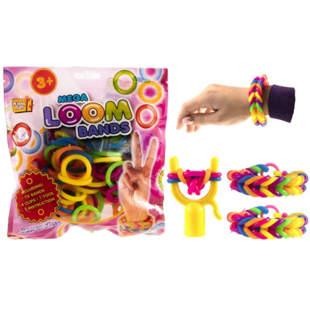 Mega Loombands � 28 stk. med v�rkt�j og S-clips