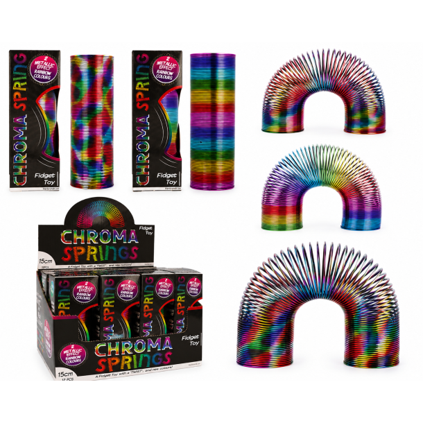 Metallic Rainbow Fidget Slinky Spring