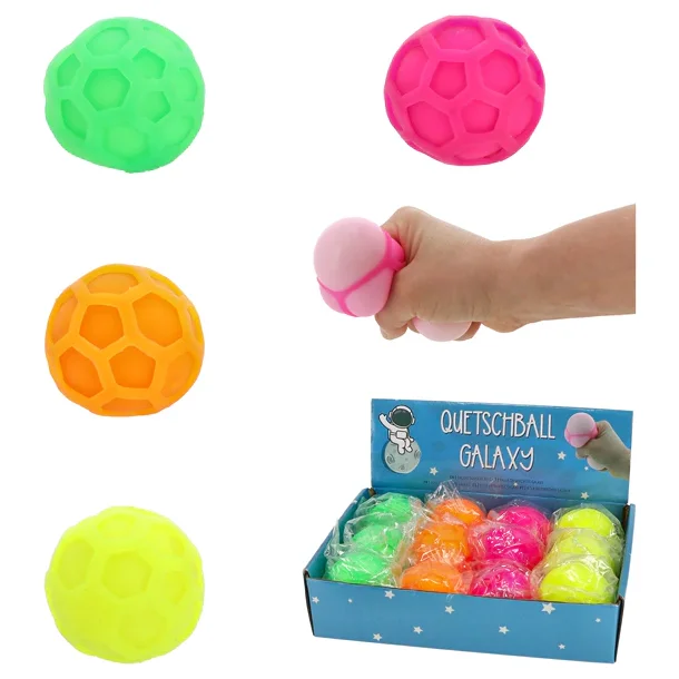 Meteorite Stress Ball 6,5 cm � Farverig Anti-Stress Bold