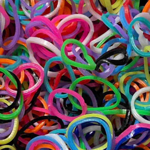 Multi Mix Farver Loom Bands I Pose Med 600 Stk.