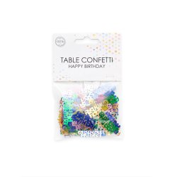 Multifarvet Tekst "Happy Birthday" -Konfetti 14 Gram