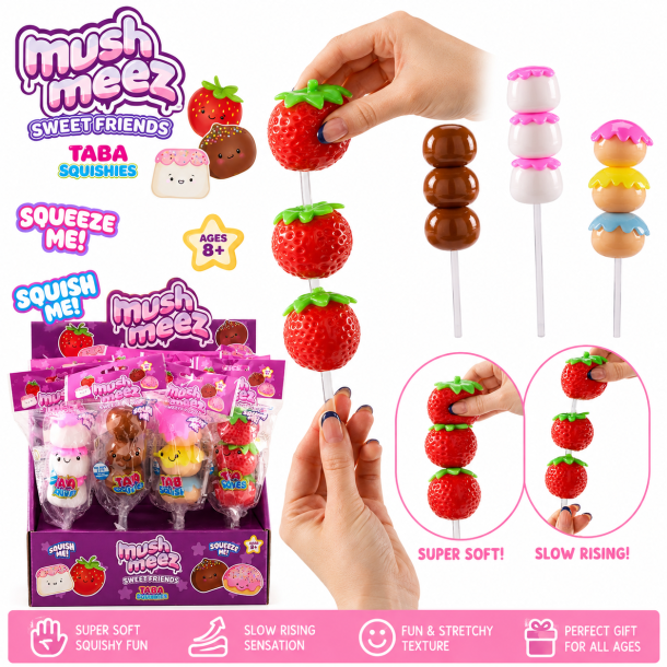MushMeez Sweet Friends Taba Squishy � 3-lags Squishy p� Pind