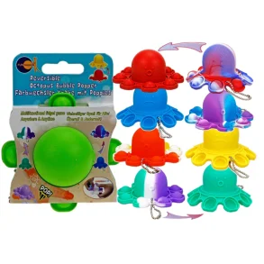 Octopus Pop Fidget 2-i-1 � Farveskiftende Bubble Pop N�glering