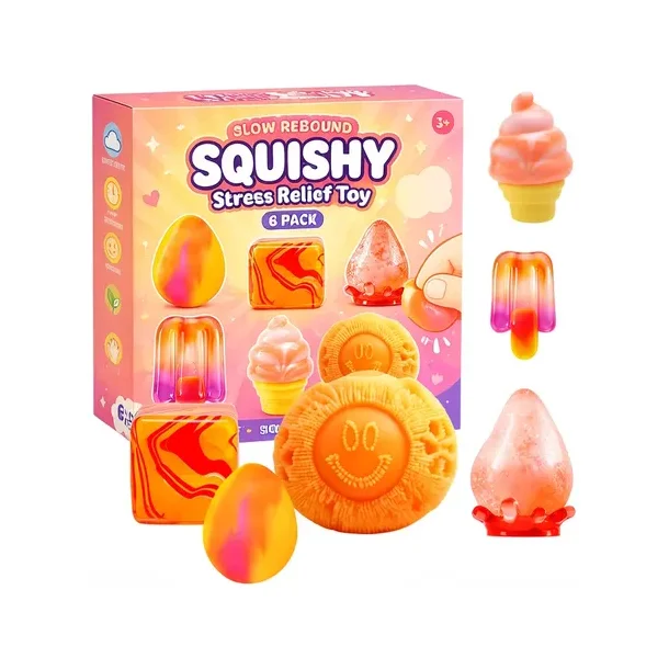 Orange Fun Box � 6-pak Slow Rising Squishy S�t