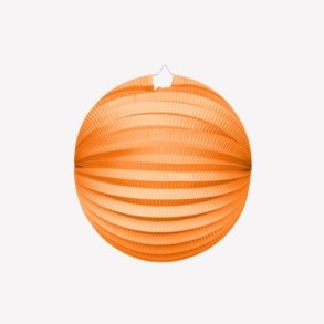 Orange Papirlanterne 25 cm � Rund