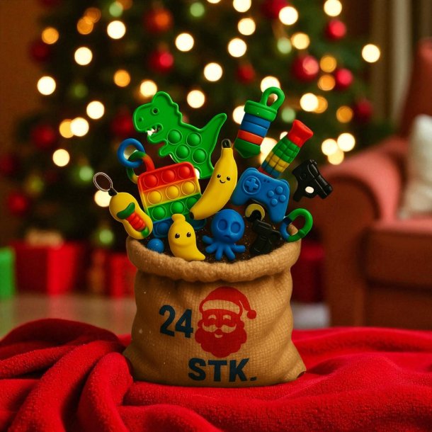 Pakkekalender - Dreng - Fidget Toys 24 Stk. (se video)