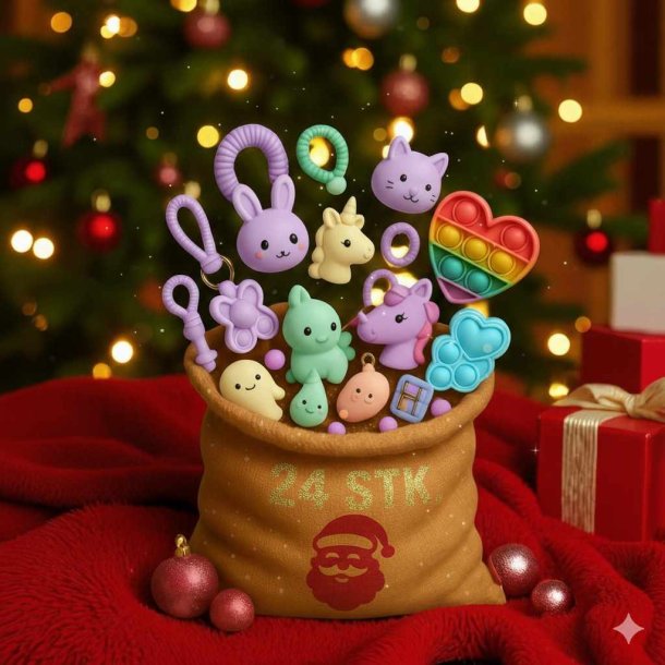 Pakkekalender - Pige - Fidget Toys 24 Stk.  (se video)