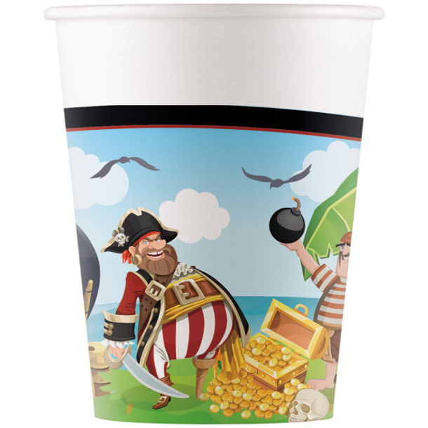 Papir Kopper Pirat 200 ml, 8 stk, FSC