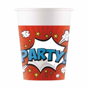 Papir Kopper Boom Party- 8 Stk