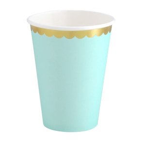 Papir Kopper Mint Grn Med Guld Kant 220 Ml.- 6 Stk