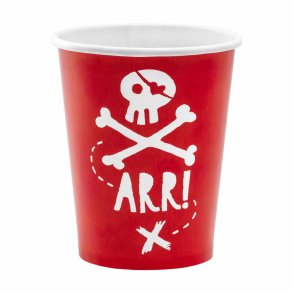 Papir Kopper Pirates Party 220 Ml.- 6 Stk