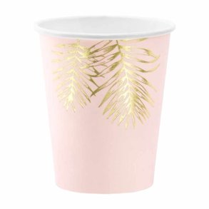 Papir Kopper Pudderlyser�d Med Guld Blad 220 Ml.- 6 Stk