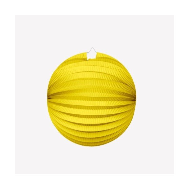 Papirlanterne � Rund Gul 25 cm