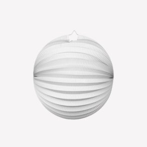 Papirlanterne � Rund Hvid 25 cm