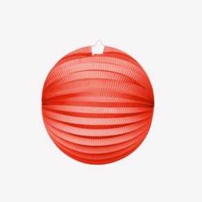 Papirlanterne � Rund R�d 25 cm