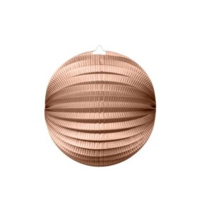 Papirlanterne � Rund Rose Gold Metallic 25 cm