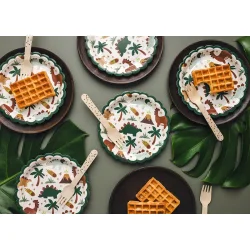 Papirtallerkener � Dinosaur (18 x 18 cm � 6 stk)