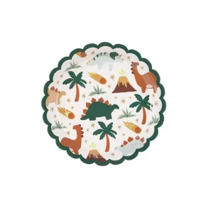 Papirtallerkener � Dinosaur (18 x 18 cm � 6 stk)