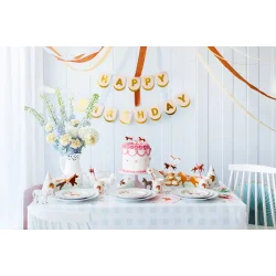 Papirtallerkener  Hest 18 cm  Mix farver  6 stk