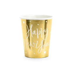Papkrus Happy New Year � spejl-guld, 220 ml (6 stk.)