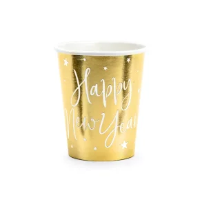 Papkrus Happy New Year � spejl-guld, 220 ml (6 stk.)