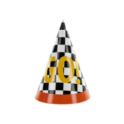 Partyhatte  GO! Racerfest (mix, 16 cm, 6 stk.)