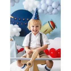 Partyhatte � Stjerner (Navy Blue, 16 cm, 6 stk.)