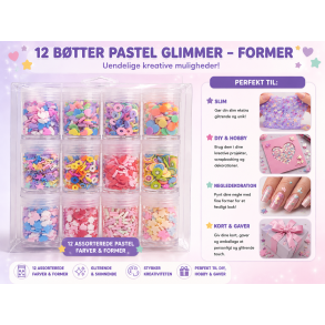 Pastel DIY Dekorationsmix � 12 B�tter Assorterede Figurer