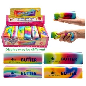 Pastel Rainbow Butter Squishy 13 cm � Farverig Slow Rising Fidget Toy