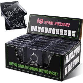 Metal IQ-puslespil (Fidget) - 12 Forskellige - Sendes Assorteret
