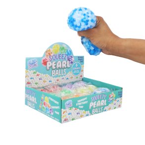Perle Squishy Bold – To-farvet 6 cm | Stressbold & Fidget Toy