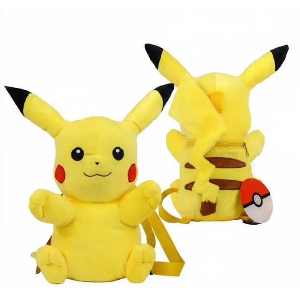 Pikachu plys rygs�k � gul, 36 cm