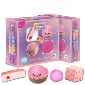 Pink Fun Box Squishy  � 4-pak Sensoriske Squishies