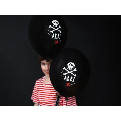 Pirates Party Balloner � Sort, 30 cm (6 stk.)
