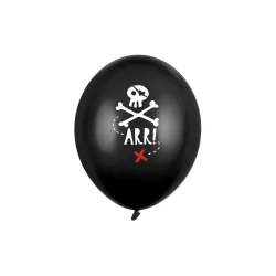 Pirates Party Balloner � Sort, 30 cm (6 stk.)