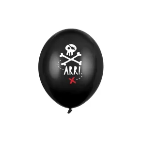 Pirates Party Balloner � Sort, 30 cm (6 stk.)