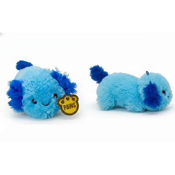 Plush Lying Axolotl 22 cm � Bl� med m�rkebl� �rer