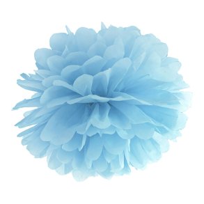 Pompom Lysebl 35cm (Se video)