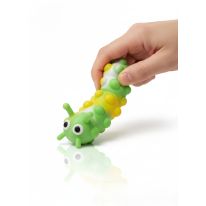 Pop It Suction Caterpillar � Gr�n/Hvid/Gul