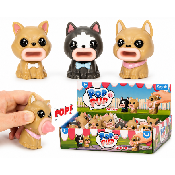 Pop Pup Sensory Toy � Sjov Hund med Pop-Ud Tunge