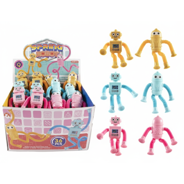 Pop Tube Robot Med Poppelyd  � 14,5 x 15 cm