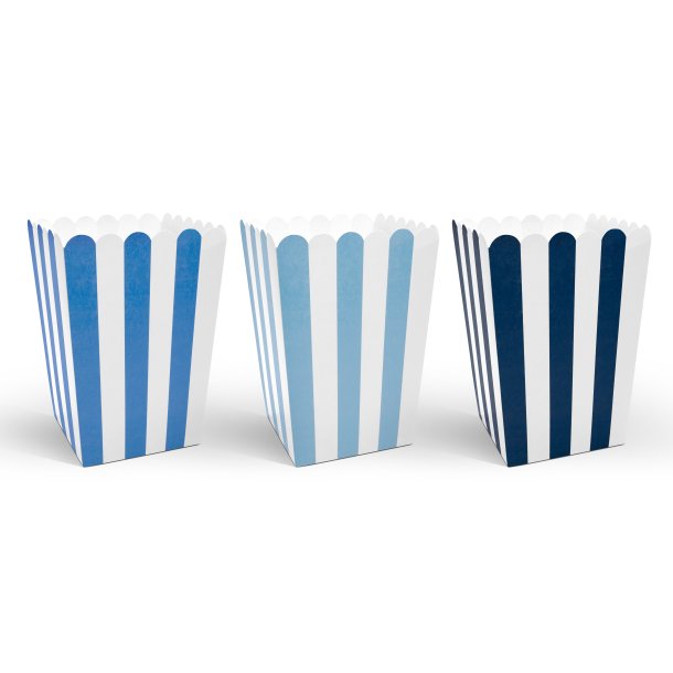 Popcorn B�ger Bl� 6 Stk. (ca. 7 x 7 x 12,5 cm)