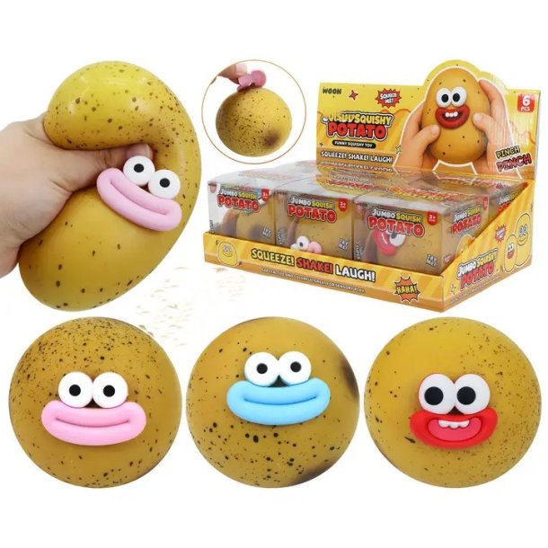 Potato Vaseline Crunch Stressbold 6 cm Assorteret