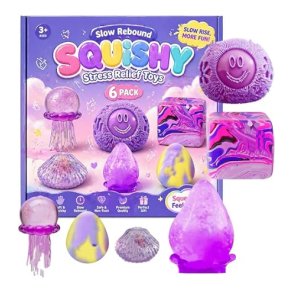 Purple Squishy Box � 6-pak Slow Rising Squishy S�t