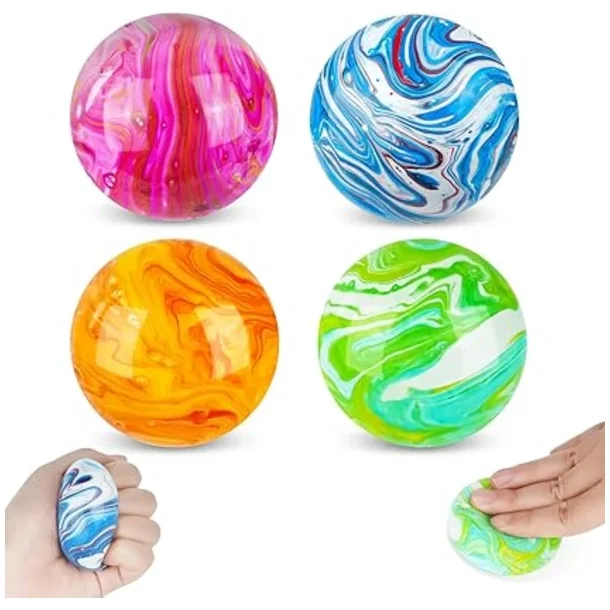 Rainbow Marble Coconut Oil Stressbold � 6 cm