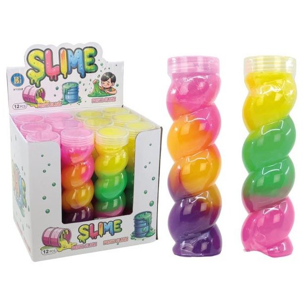 Rainbow Slime XXL 210 g � Farverig Slime i Genlukkelig B�tte