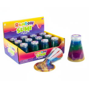 Rainbow Slime in Flask  Farverig regnbueslime i flaske