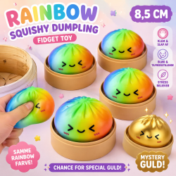 Rainbow Squishy Dumpling � Fidget Toy 8,5 cm