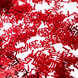 Rød Tekst "Just Married"-Konfetti 14 Gram