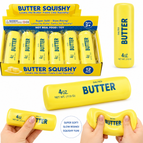 Rund Butter Squishy 13 cm � Super Soft Slow Rising Fidget Toy